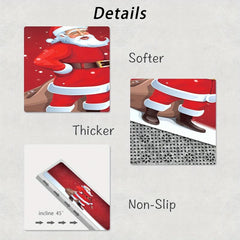 1pc Christmas Santa Claus Entrance Door Mat Non-slip Kitchen Carpet