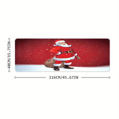 1pc Christmas Santa Claus Entrance Door Mat Non-slip Kitchen Carpet