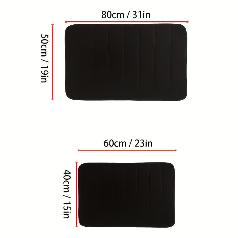 Striped Memory Foam Floor Mat Non-slip Absorbent Rug for Indoor Use