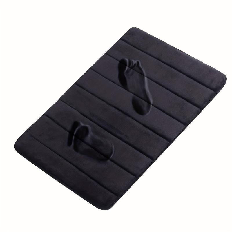 Striped Memory Foam Floor Mat Non-slip Absorbent Rug for Indoor Use