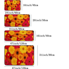 Soft Thick Non Slip Floral Area Rug for Kitchen Living Room Bedroom
