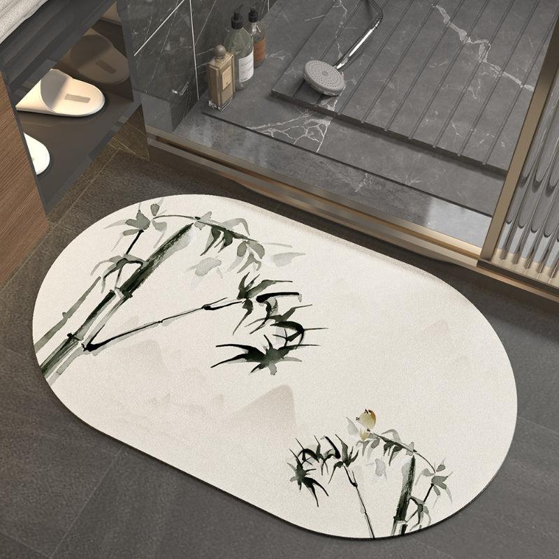 Bathroom Water Absorbent Mat Toilet Anti Slip Mat