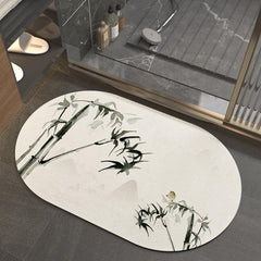 Bathroom Water Absorbent Mat Toilet Anti Slip Mat