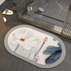 Bathroom Water Absorbent Mat Toilet Anti Slip Mat