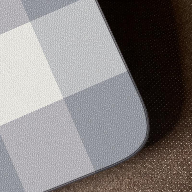 Check Plaid Rug Washable Layered Door Mats Indoor Outdoor Checkered Door Mat