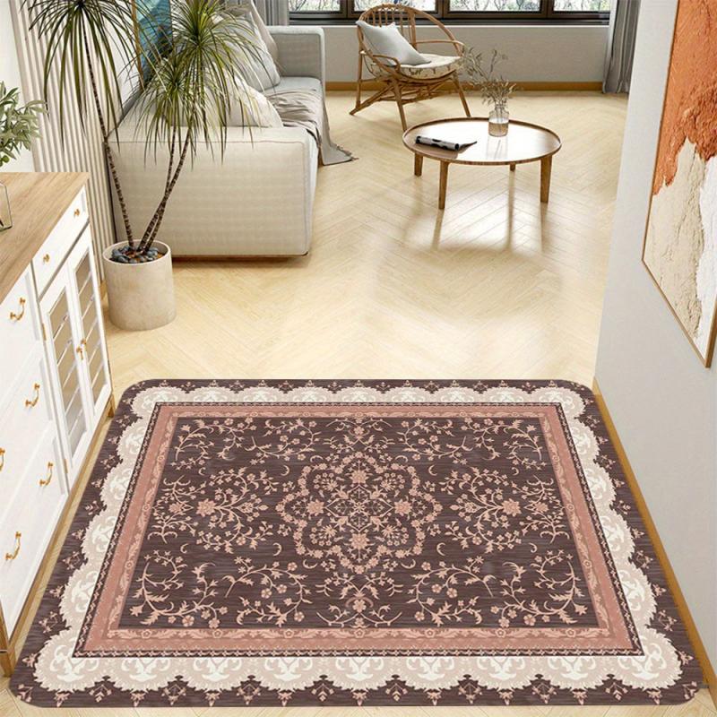 Vintage Persian Carpet Non-slip Floral Floor Mat
