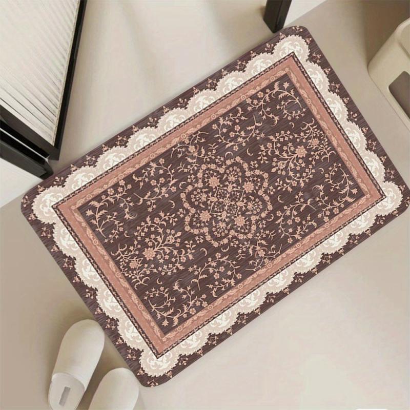 Vintage Persian Carpet Non-slip Floral Floor Mat
