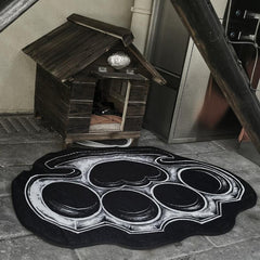 Thickened Gothic Bedroom Carpet Dark Style Cat Paw Halloween Ambience Decoration