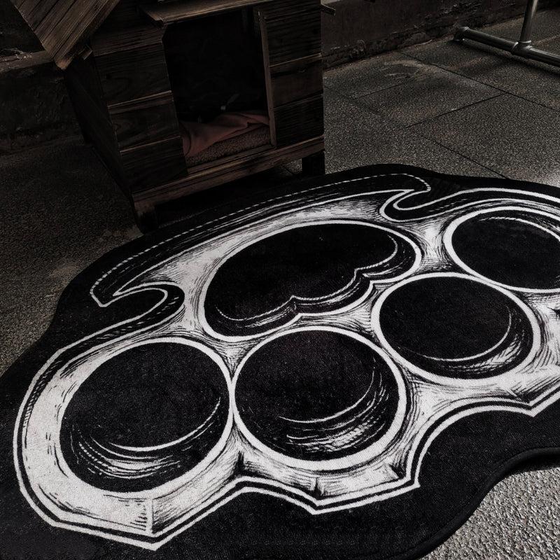 Thickened Gothic Bedroom Carpet Dark Style Cat Paw Halloween Ambience Decoration
