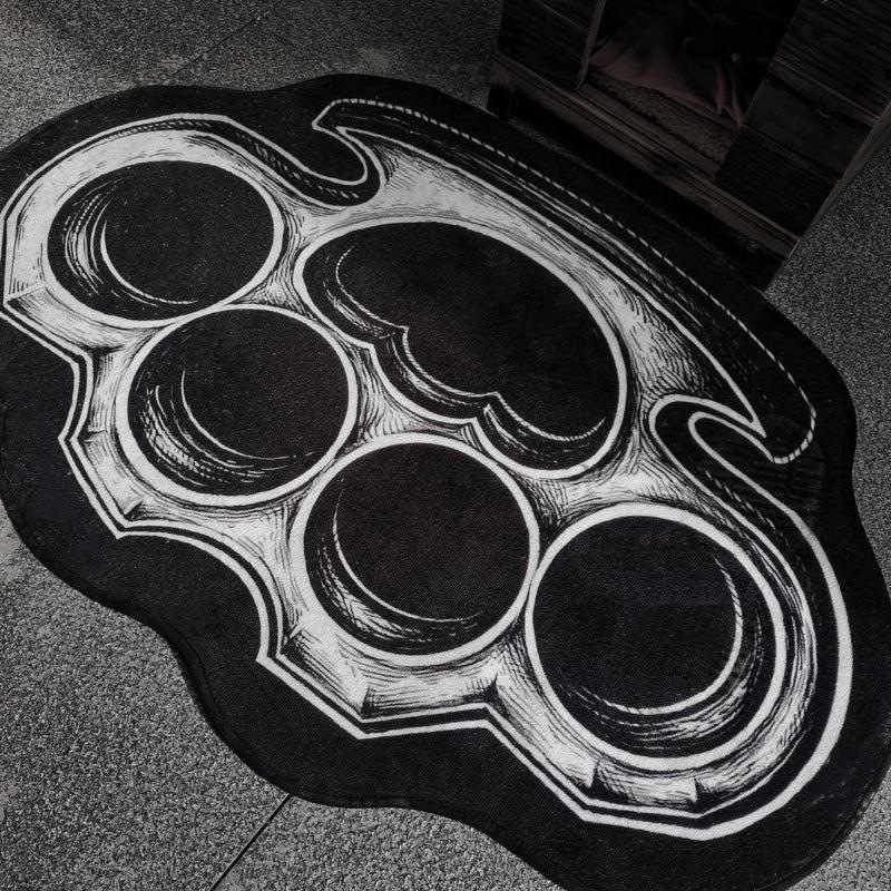 Thickened Gothic Bedroom Carpet Dark Style Cat Paw Halloween Ambience Decoration