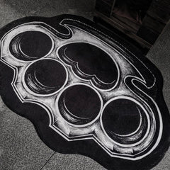 Thickened Gothic Bedroom Carpet Dark Style Cat Paw Halloween Ambience Decoration