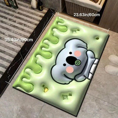 3D Cartoon Monkey Non-slip Floor Mat