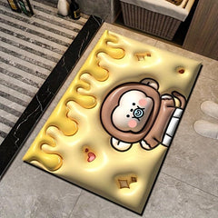 3D Cartoon Monkey Non-slip Floor Mat