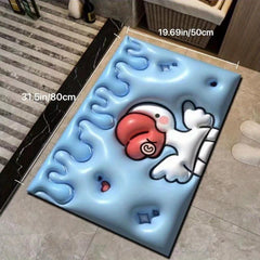 3D Cartoon Monkey Non-slip Floor Mat
