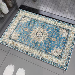Boho Floor Mat Soft Crystal Velvet Fabric Bath Rug Bohemian Style Bath Mat