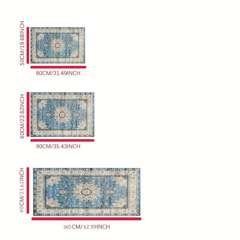 Boho Floor Mat Soft Crystal Velvet Fabric Bath Rug Bohemian Style Bath Mat
