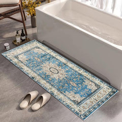 Boho Floor Mat Soft Crystal Velvet Fabric Bath Rug Bohemian Style Bath Mat