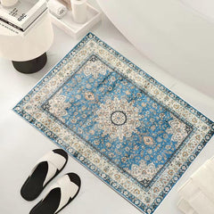Boho Floor Mat Soft Crystal Velvet Fabric Bath Rug Bohemian Style Bath Mat