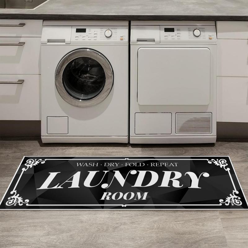 Waterproof Non Slip Area Rug for Laundry Room