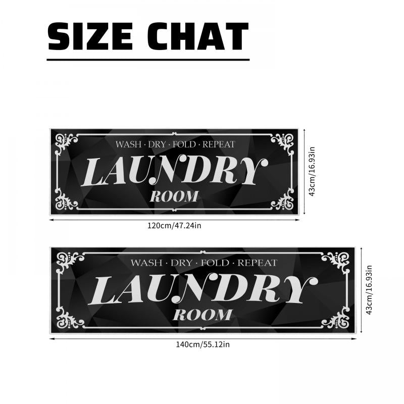 Waterproof Non Slip Area Rug for Laundry Room