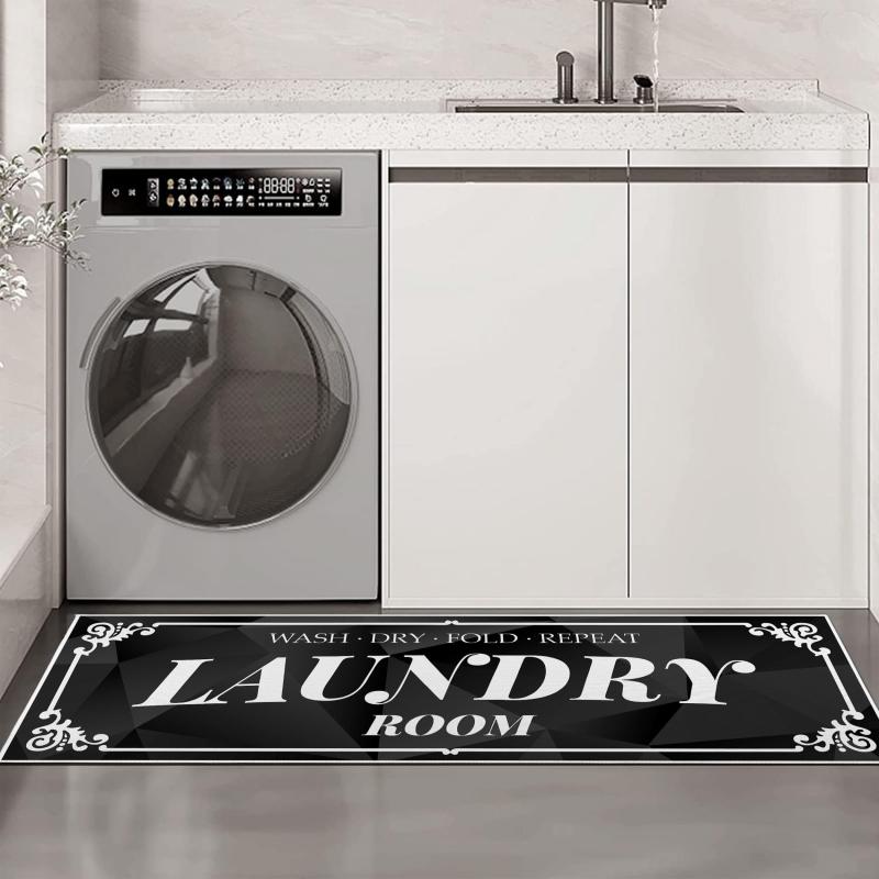 Waterproof Non Slip Area Rug for Laundry Room