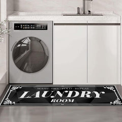 Waterproof Non Slip Area Rug for Laundry Room