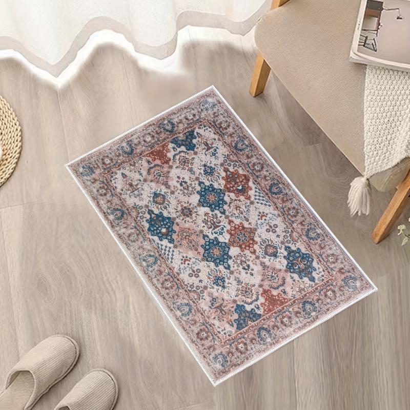 Vintage Boho Area Rug Indoor Outdoor Lightweight Living Room Bedroom Carpet