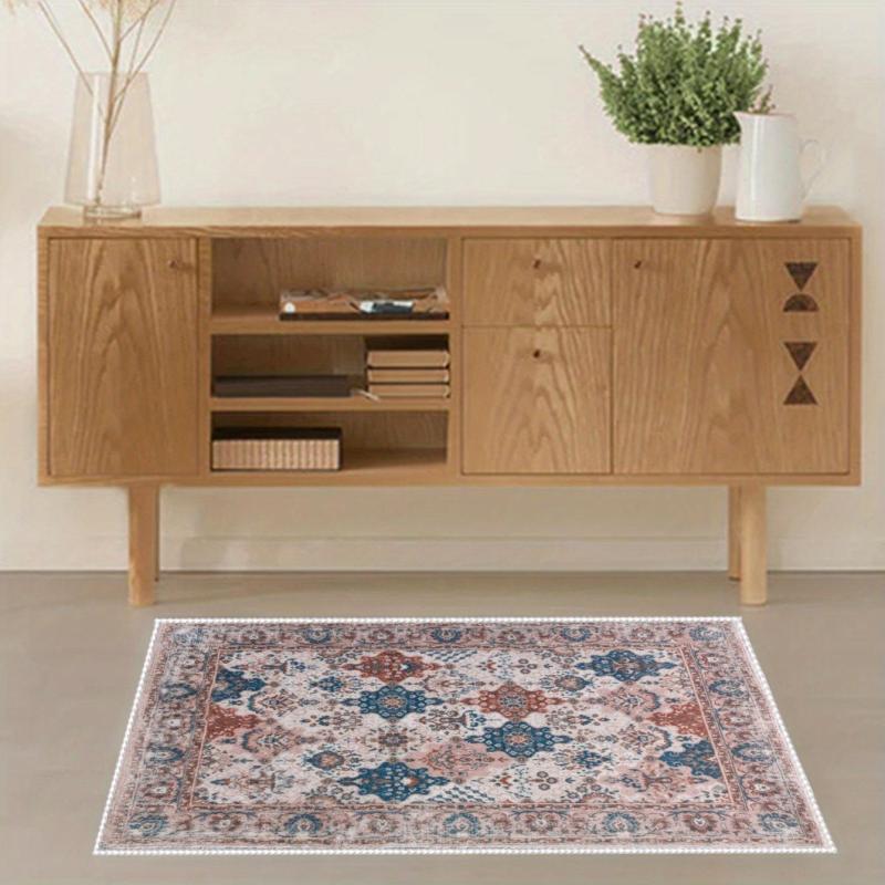 Vintage Boho Area Rug Indoor Outdoor Lightweight Living Room Bedroom Carpet