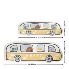 Bus Shaped Floor Mat Creative Cartoon Home Decor Area Rug Mat