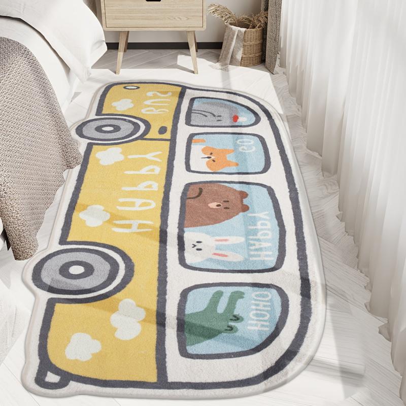 Bus Shaped Floor Mat Creative Cartoon Home Decor Area Rug Mat