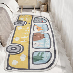 Bus Shaped Floor Mat Creative Cartoon Home Decor Area Rug Mat
