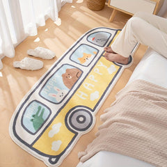 Bus Shaped Floor Mat Creative Cartoon Home Decor Area Rug Mat