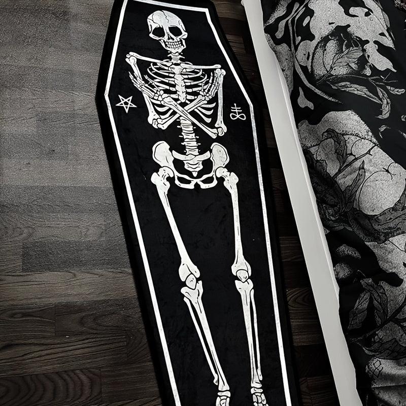 Halloween Gothic Style Skull Carpet Rug Mat