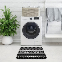 Striped Kitchen Mat Rugs Non-Slip Laundry Room Rugs