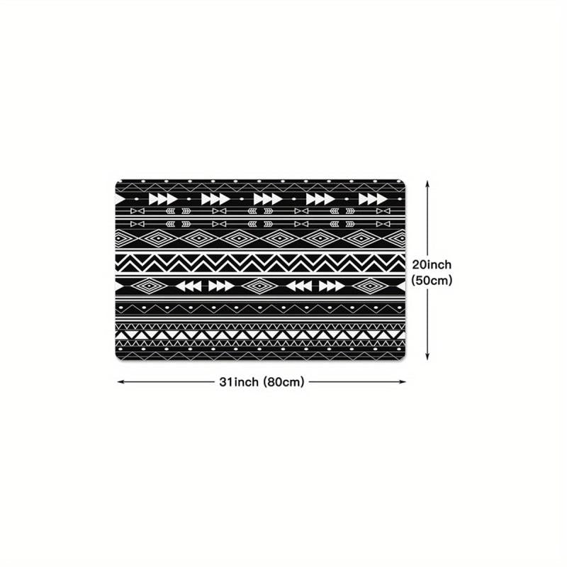 Striped Kitchen Mat Rugs Non-Slip Laundry Room Rugs