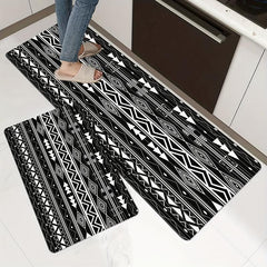 Striped Kitchen Mat Rugs Non-Slip Laundry Room Rugs