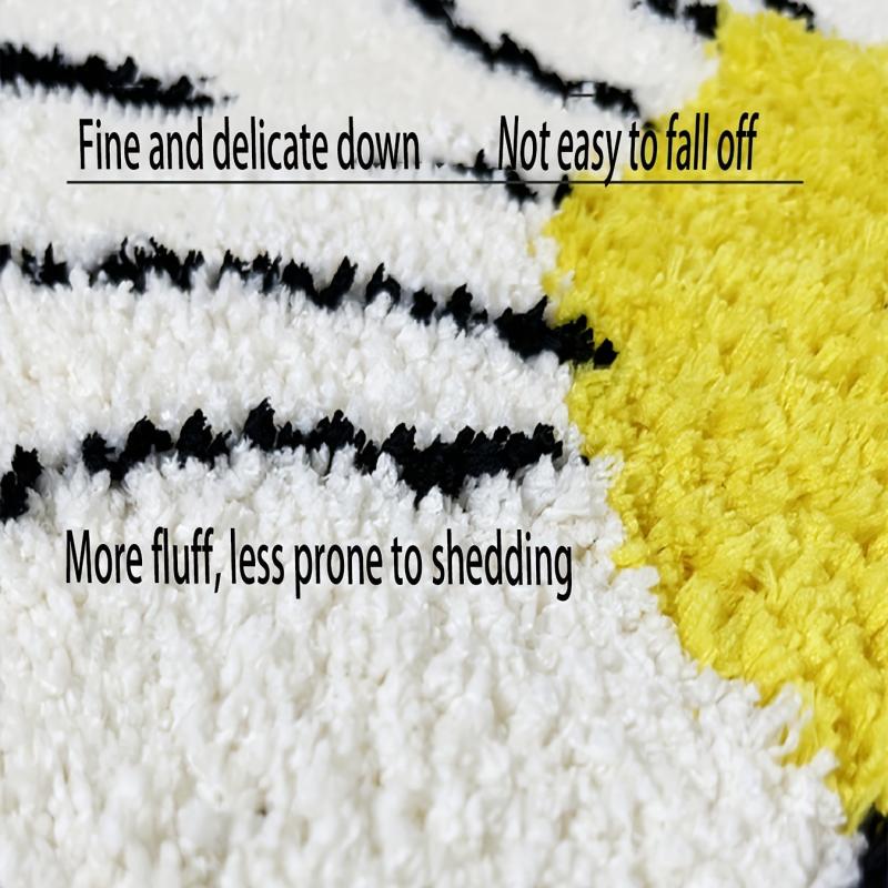 Daisy Carpet Mat Irregular Rugs For Bedroom Round Area Rug Non Slip Bathroom