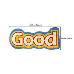 Thickened Cashmere Alphabet Pattern Mat 1100g