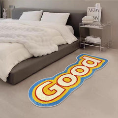 Thickened Cashmere Alphabet Pattern Mat 1100g
