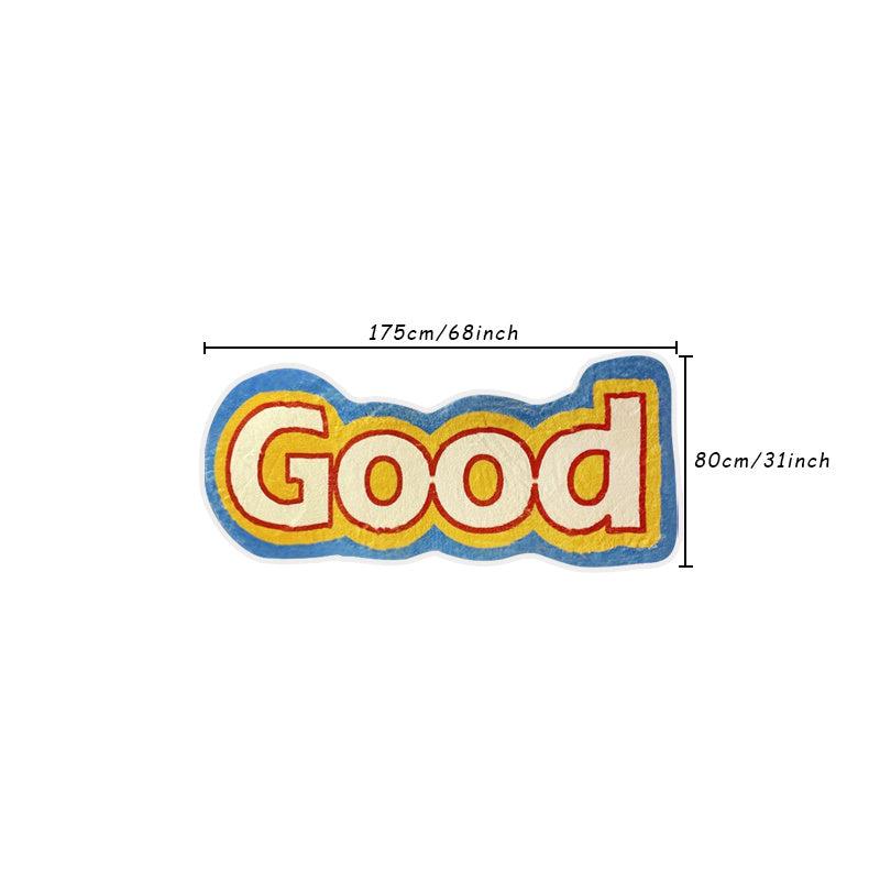 Thickened Cashmere Alphabet Pattern Mat 1100g