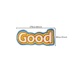 Thickened Cashmere Alphabet Pattern Mat 1100g