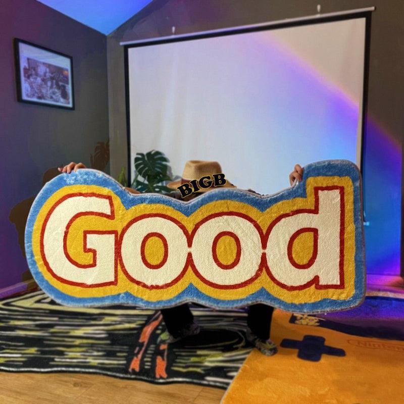 Thickened Cashmere Alphabet Pattern Mat 1100g