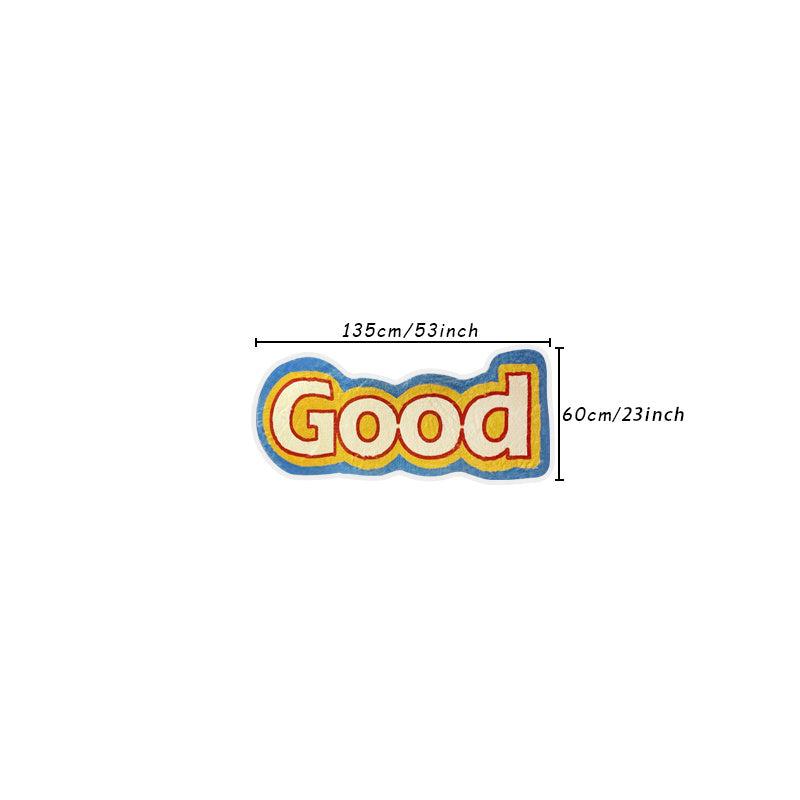 Thickened Cashmere Alphabet Pattern Mat 1100g