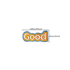 Thickened Cashmere Alphabet Pattern Mat 1100g