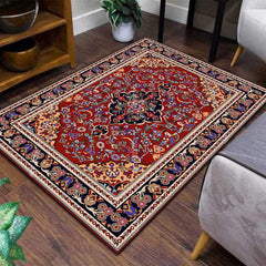 Bohemian Floral Area Rug, European Living Room Decor, Soft Floor Mat