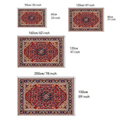 Bohemian Floral Area Rug, European Living Room Decor, Soft Floor Mat