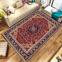 Bohemian Floral Area Rug, European Living Room Decor, Soft Floor Mat