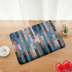 Wood Grain Print Floor Mat Non-slip Washable Rug Soft Carpet