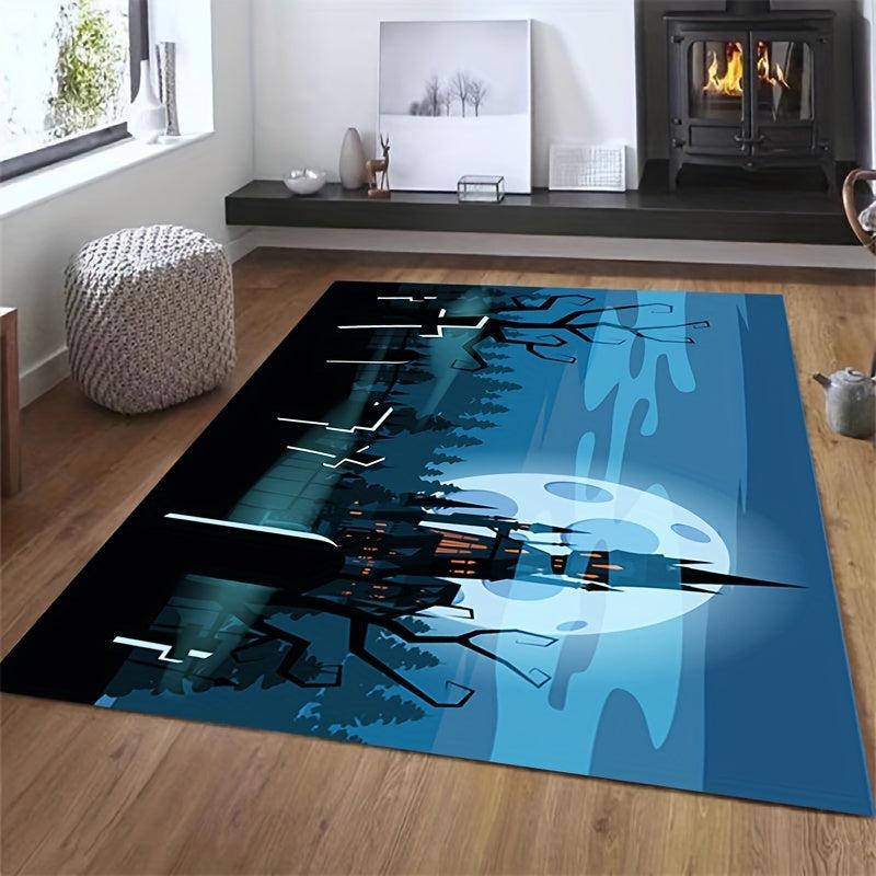 1pc HAPPY HALLOWEEN Area Rug Washable Non-slip Wear-Resistant Carpet Floor Mat