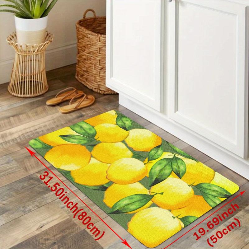 1pc Lemon Kitchen Floor Mat Non slip Kitchen Floor Rug Kitchen Rug Kitchen Mat